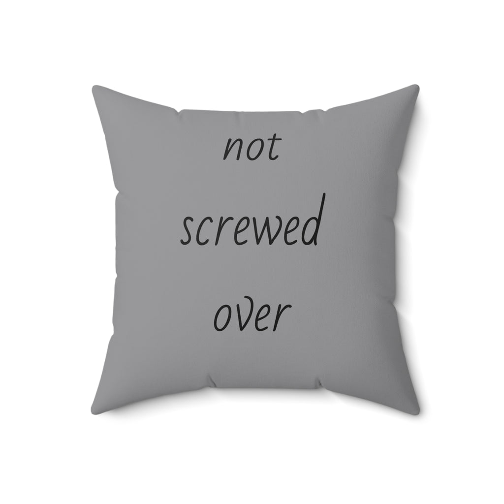 Throw Pillow — "Baby, Get Screwed" Script Quote Decorative Cushion
