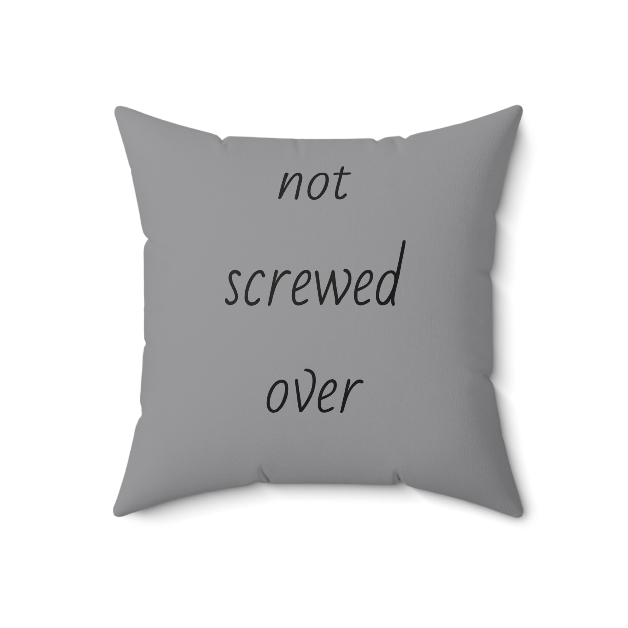 Throw Pillow — "Baby, Get Screwed" Script Quote Decorative Cushion