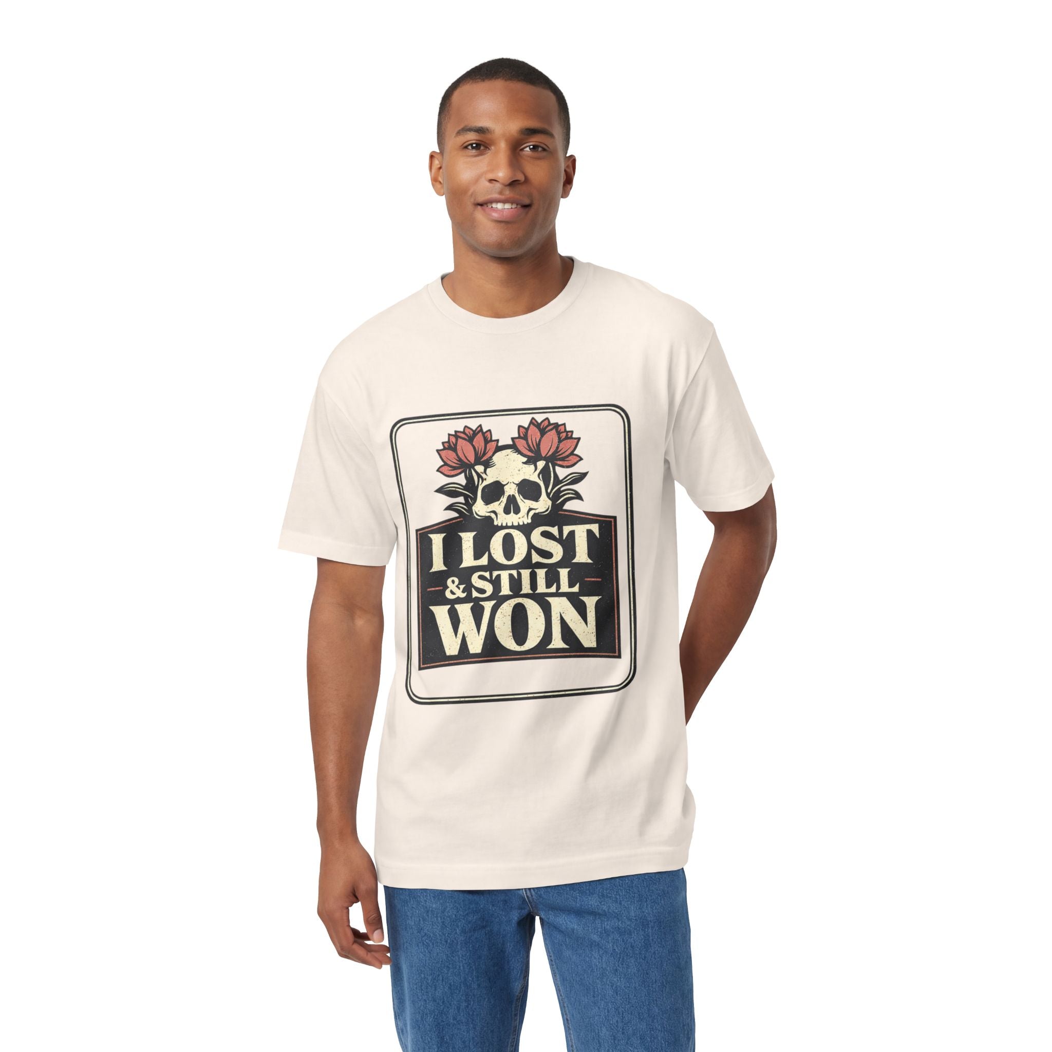 I Lost & Still Won Tee Graphic Tee— Skull & Lotuses Vintage Graphic Shirt