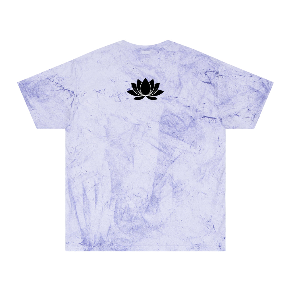 Tie-Dye Beige Tee with 'PLOTWIST' Minimal Graphic — Vintage Casual T-Shirt
