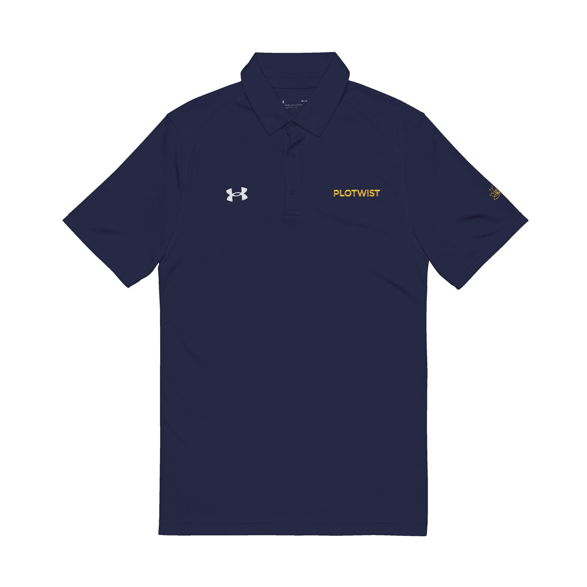 Embroidered Men's Performance Polo — Black Under Armour® Golf Shirt