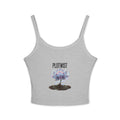 Crop Tank Top — 'PLOTWIST' Lotus Graphic Crop Tank for Women