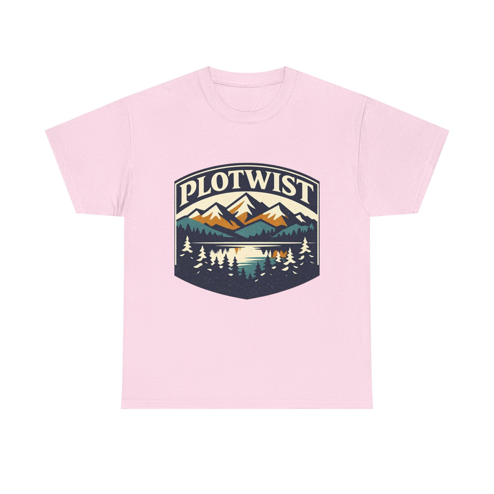 Plotwist Mountain Graphic Tee — Vintage Wilderness Camp Shirt