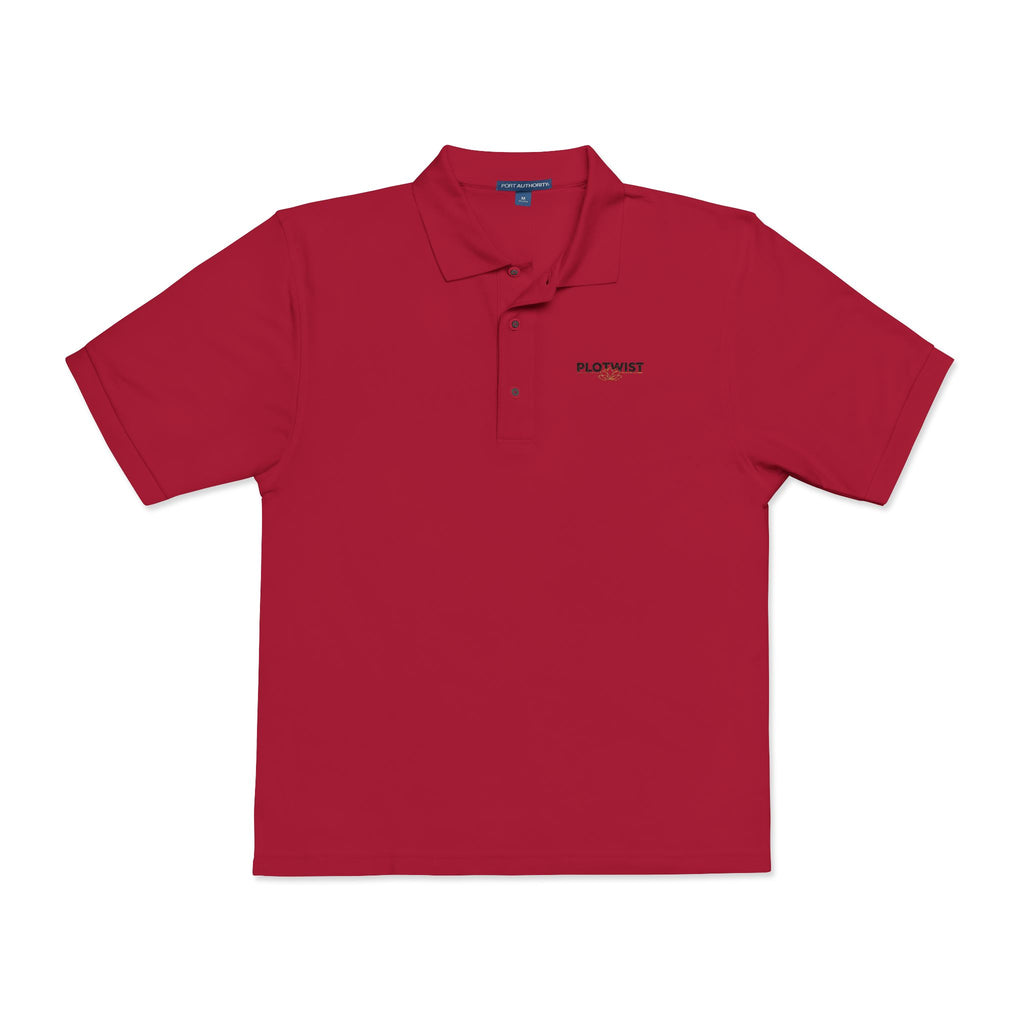 Embroidered Black Polo Shirt — Classic Logo Mintstitch
