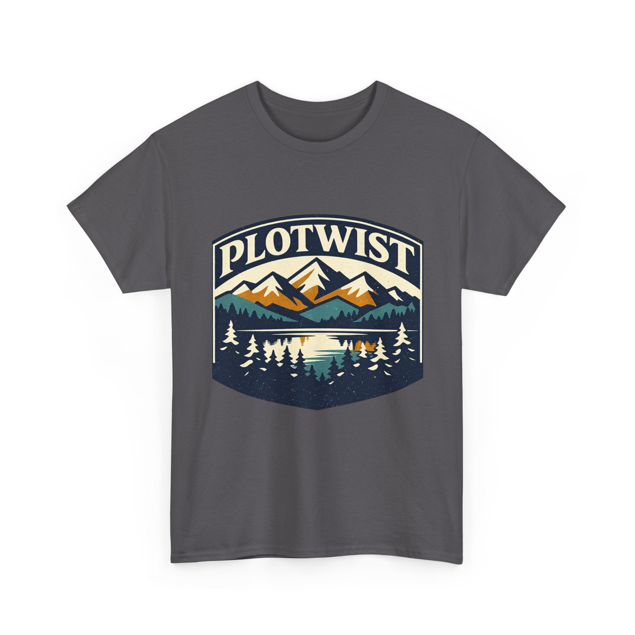 Plotwist Mountain Graphic Tee — Vintage Wilderness Camp Shirt