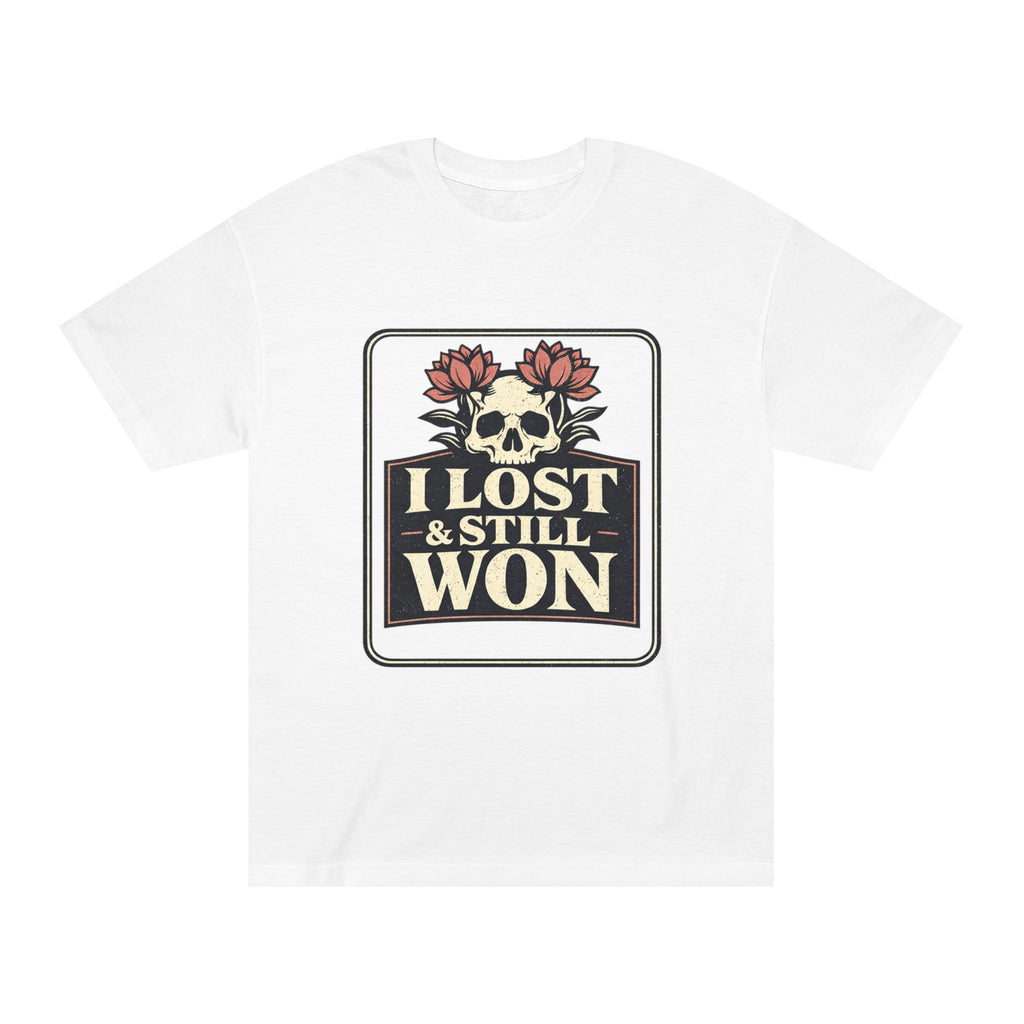 I Lost & Still Won Tee Graphic Tee— Skull & Lotuses Vintage Graphic Shirt