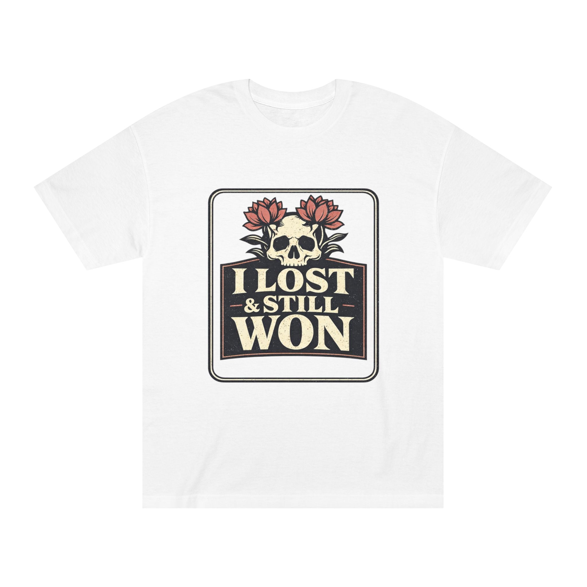 I Lost & Still Won Tee Graphic Tee— Skull & Lotuses Vintage Graphic Shirt