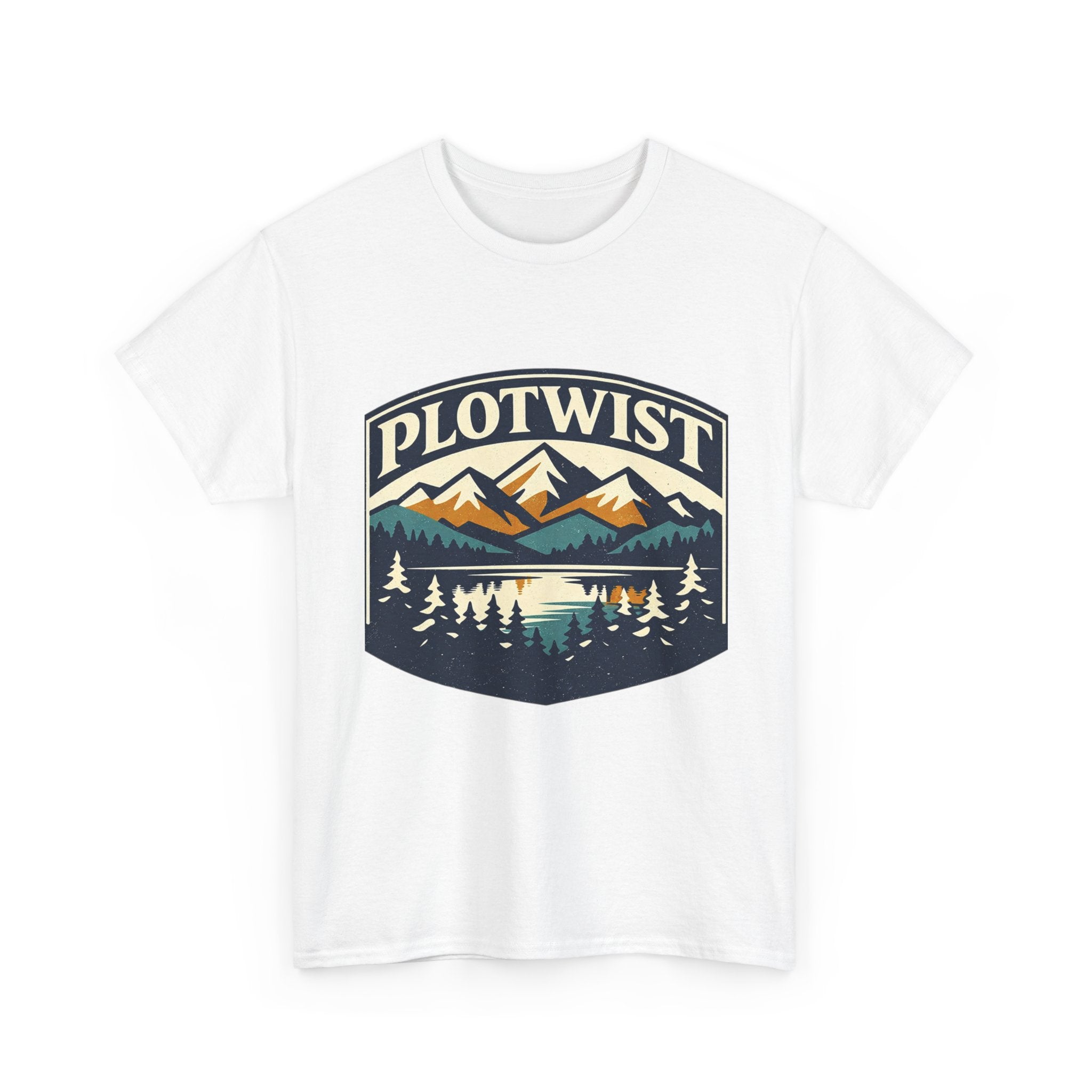 Plotwist Mountain Graphic Tee — Vintage Wilderness Camp Shirt