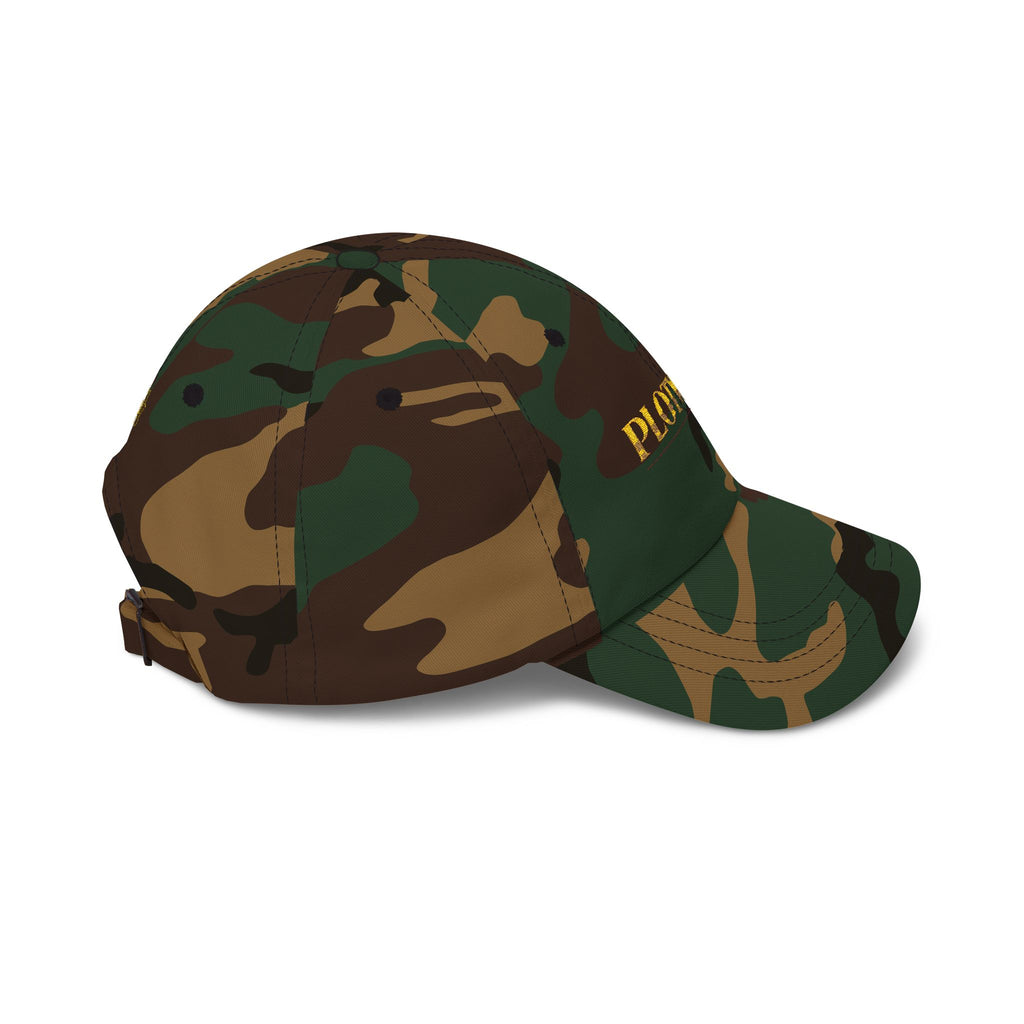 Dad Cap - 'PLOTWIST' Embroidered Camo Baseball Hat