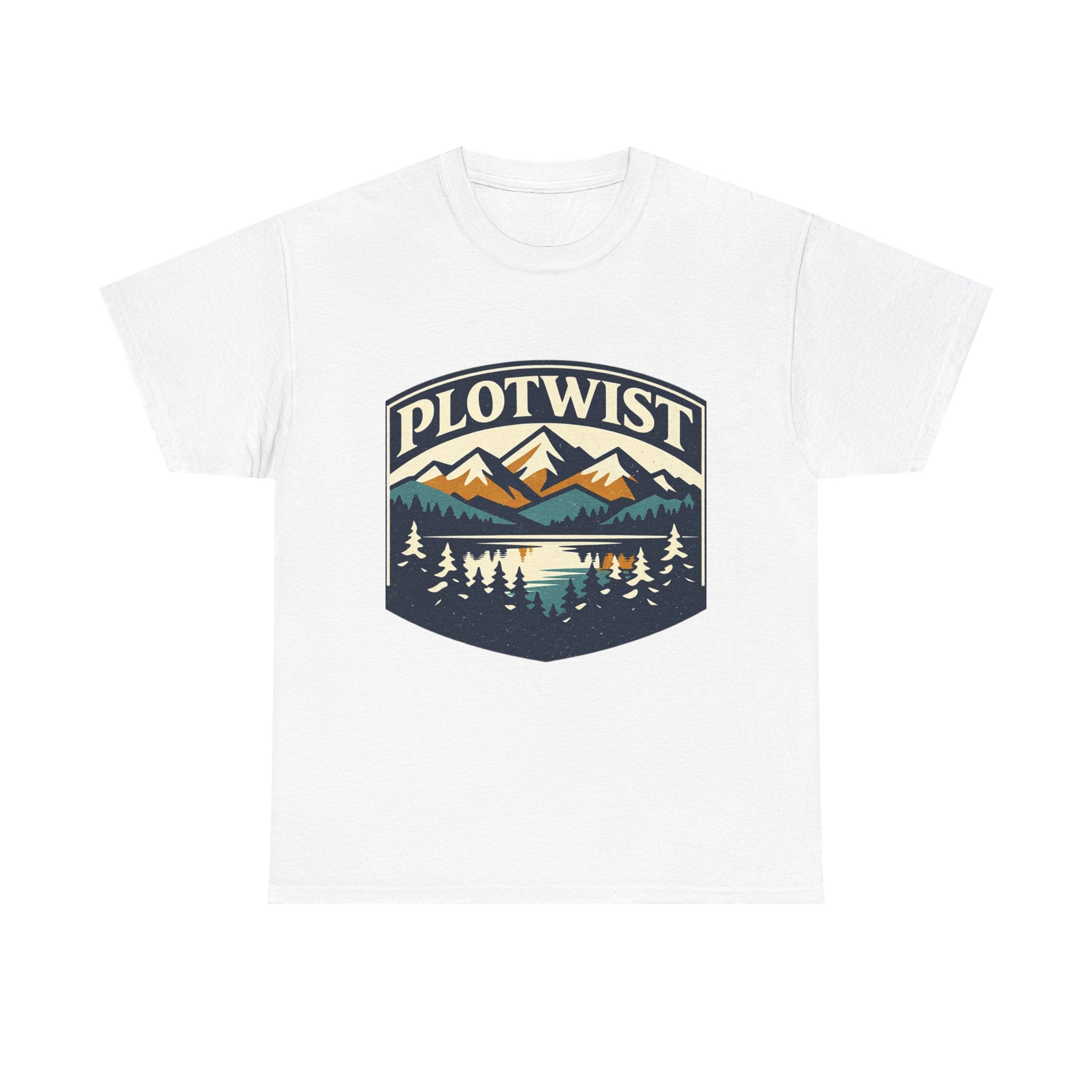 Plotwist Mountain Graphic Tee — Vintage Wilderness Camp Shirt