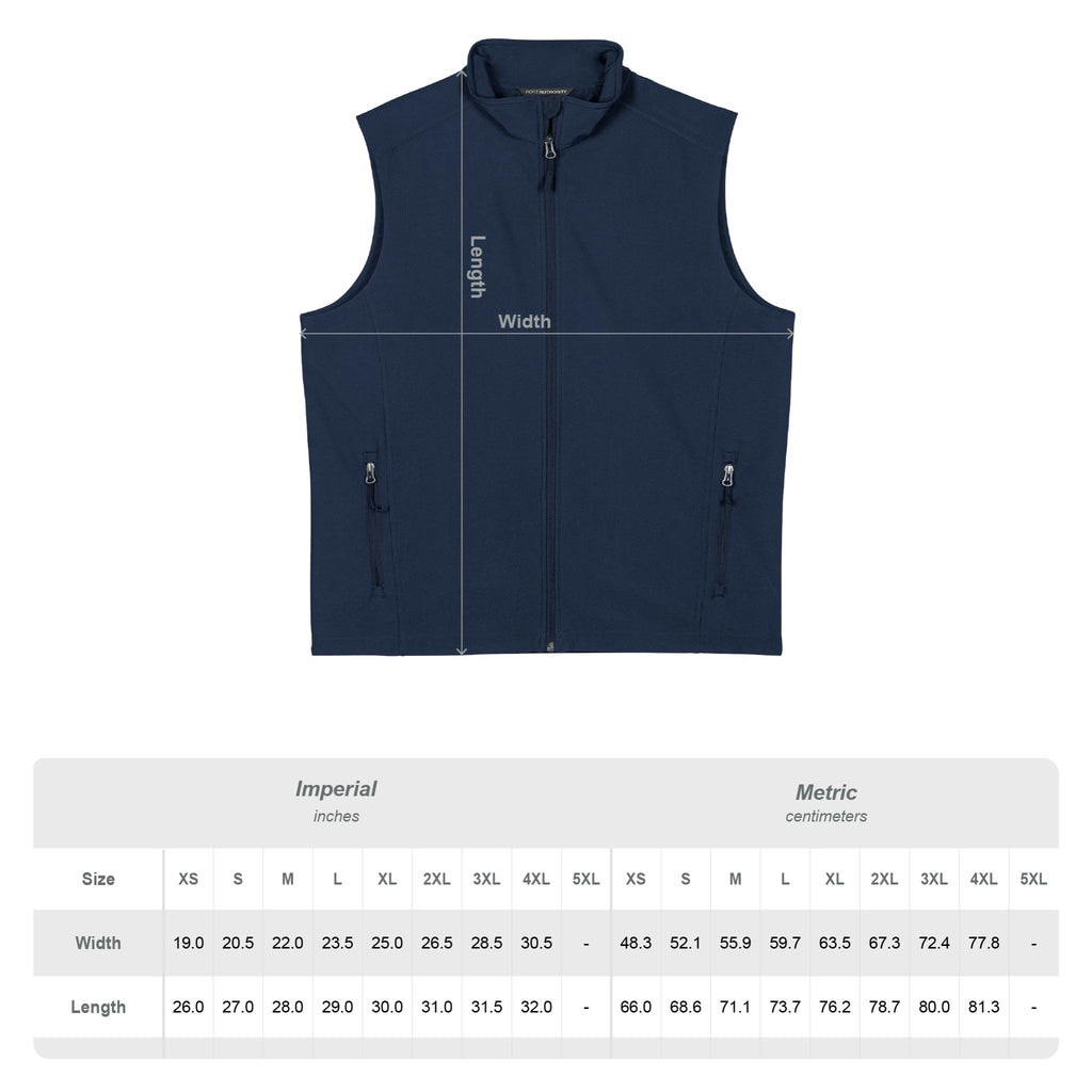 Embroidered Men's Soft Shell Vest - Lightweight Windproof Jacket