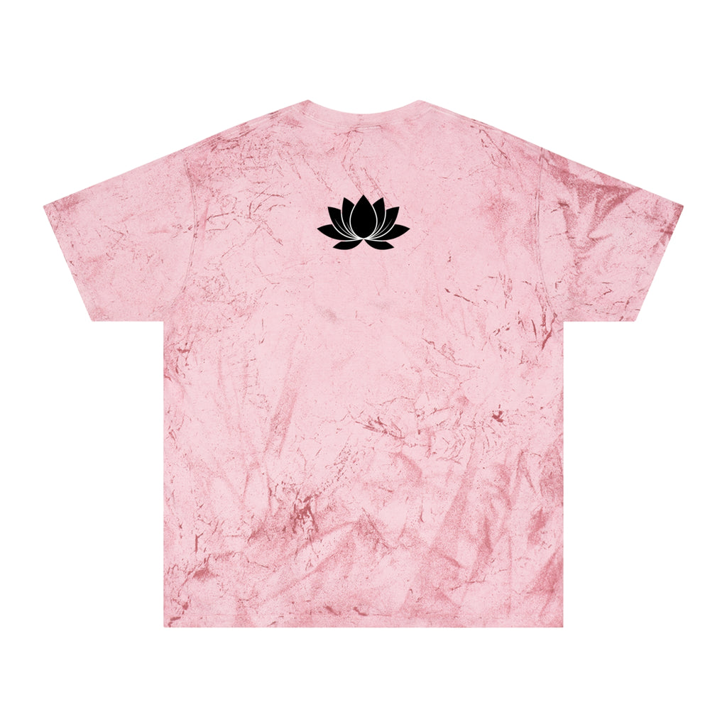 Tie-Dye Beige Tee with 'PLOTWIST' Minimal Graphic — Vintage Casual T-Shirt
