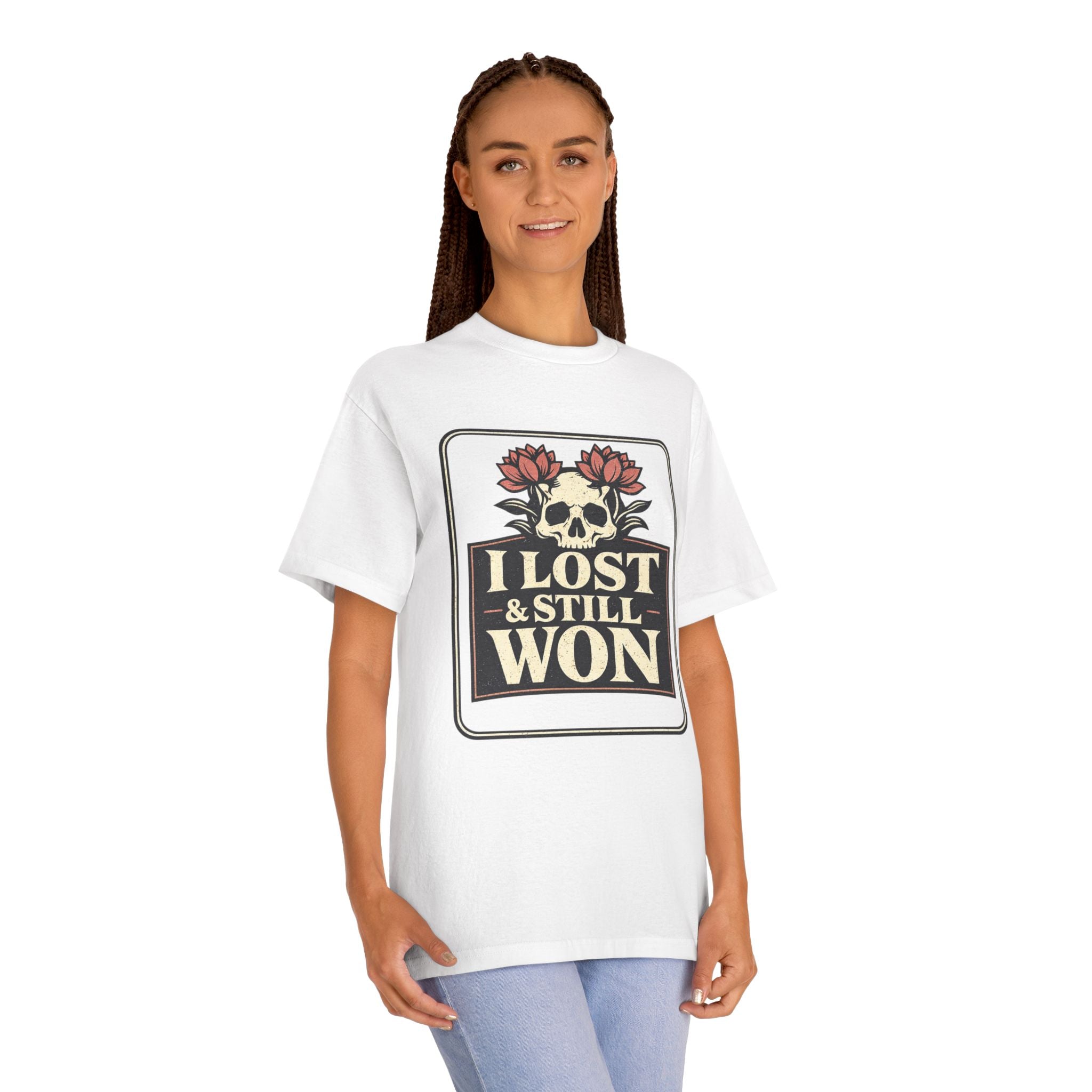 I Lost & Still Won Tee Graphic Tee— Skull & Lotuses Vintage Graphic Shirt