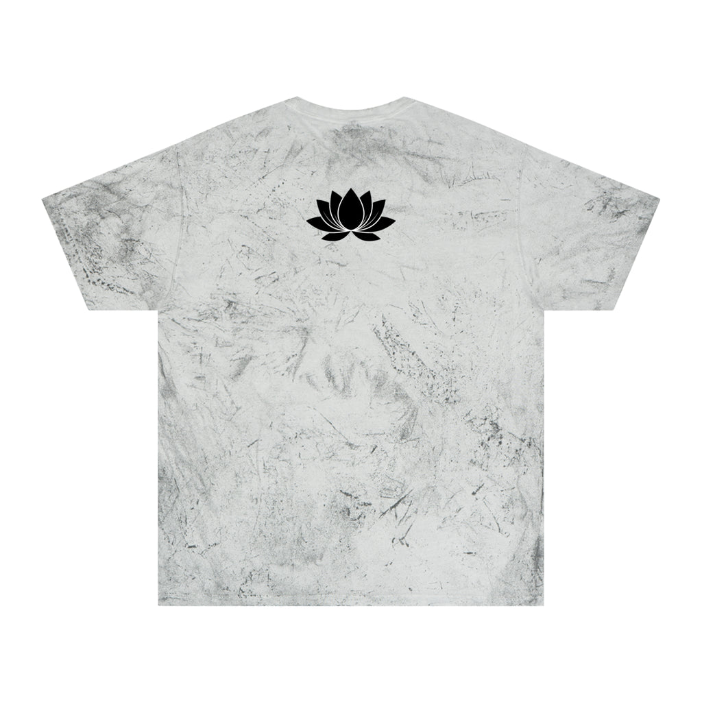 Tie-Dye Beige Tee with 'PLOTWIST' Minimal Graphic — Vintage Casual T-Shirt
