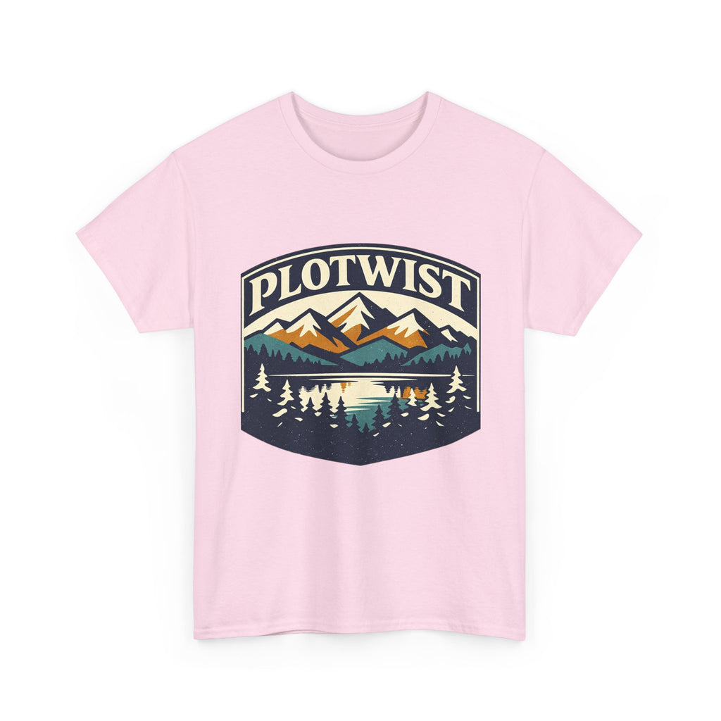 Plotwist Mountain Graphic Tee — Vintage Wilderness Camp Shirt