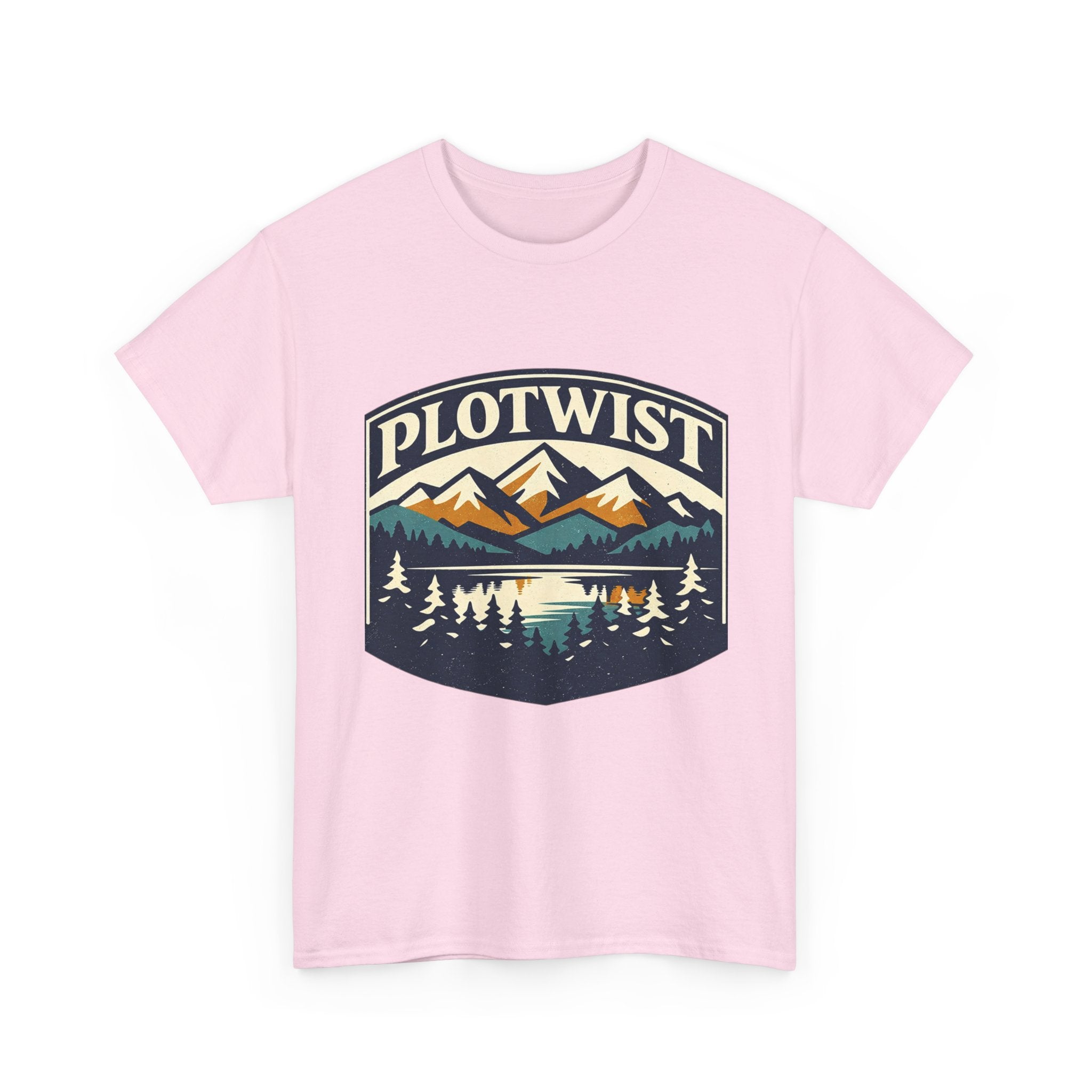 Plotwist Mountain Graphic Tee — Vintage Wilderness Camp Shirt