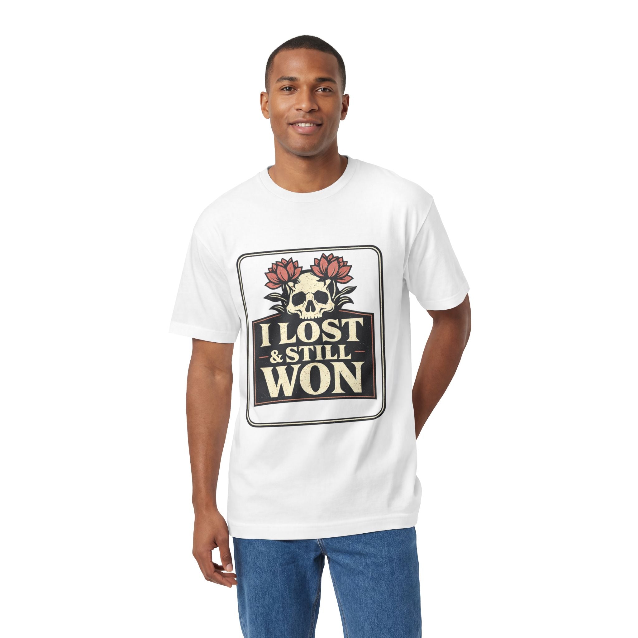 I Lost & Still Won Tee Graphic Tee— Skull & Lotuses Vintage Graphic Shirt
