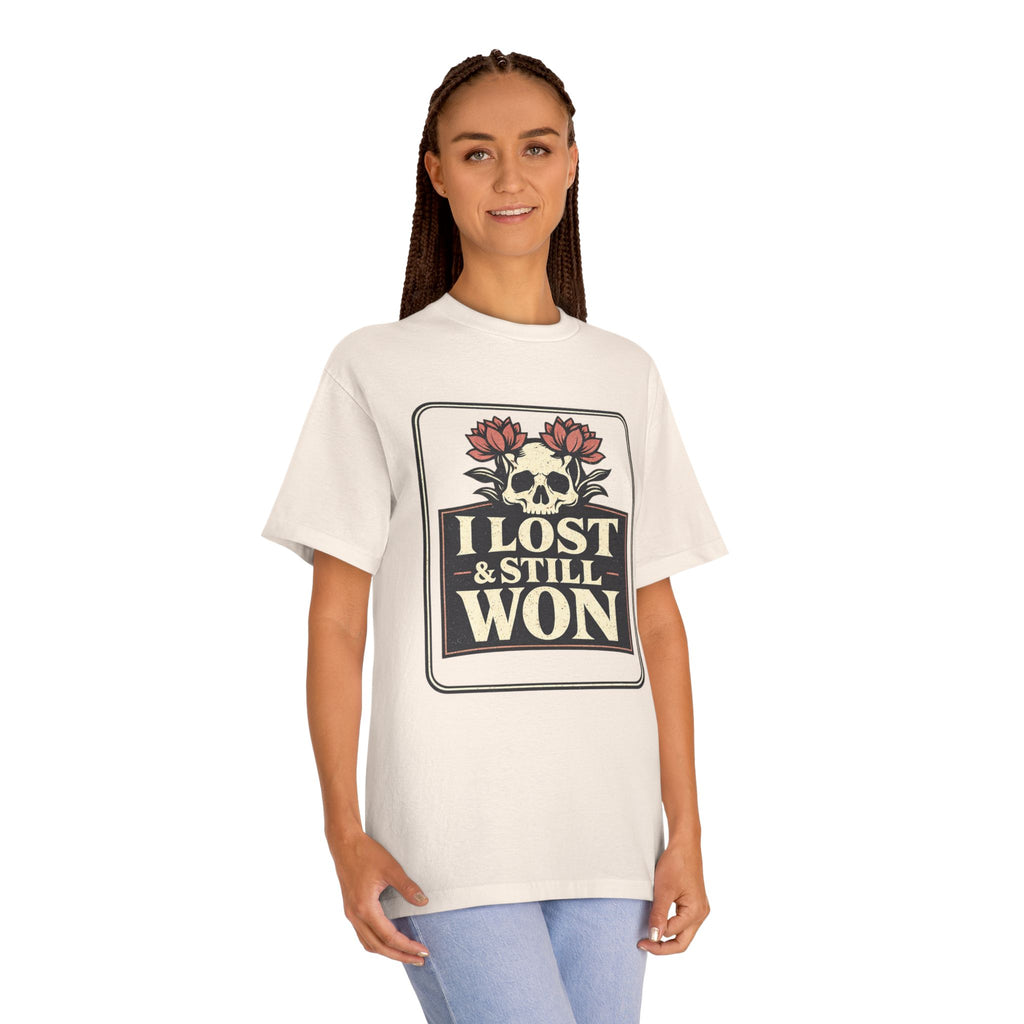 I Lost & Still Won Tee Graphic Tee— Skull & Lotuses Vintage Graphic Shirt