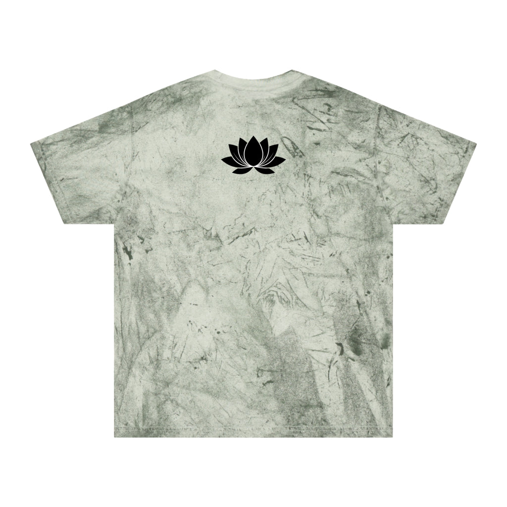 Tie-Dye Beige Tee with 'PLOTWIST' Minimal Graphic — Vintage Casual T-Shirt